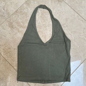 Brandy Melville Green Halter Top